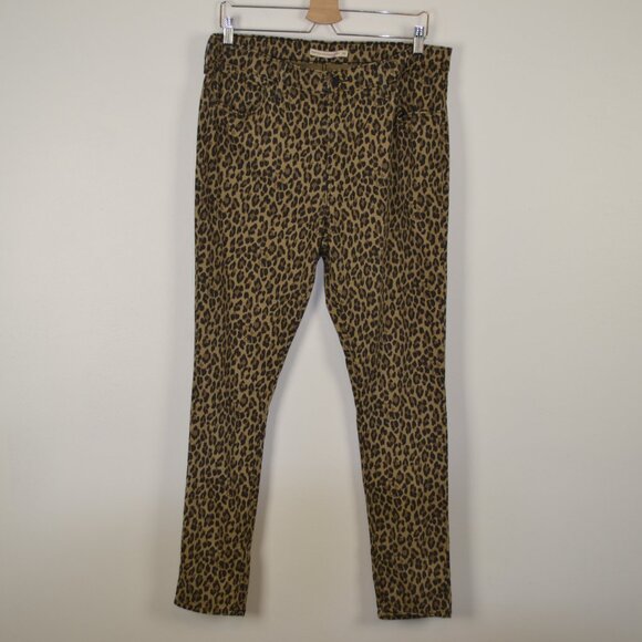 Levis 720 High Rise Supper Skinny Leopard Print Womens 34 Stretch 5 Pockets - Picture 2 of 10